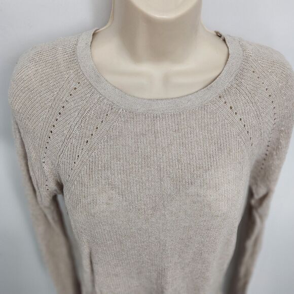 Tahari Pullover Sweater Womens Size Medium Relaxed Fit Light Weight Linen Blend - Picture 4 of 11